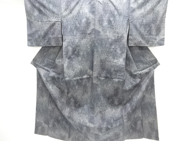 JAPANESE KIMONO / SILK / HAND WOVEN TSUMUGI / LEAVES